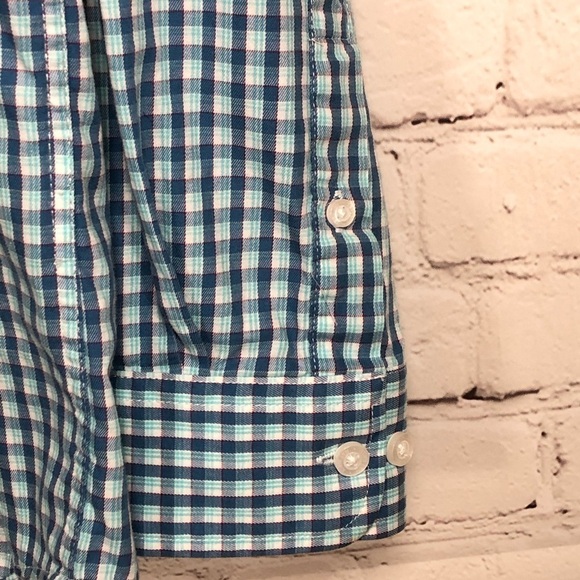 Nat Nast Shirt Mens Medium Blue White Plaid Button Up - Picture 8 of 12